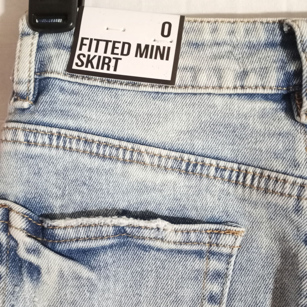 Thumbnail: Women's 0 Retro Blue Jean Mini Skirt