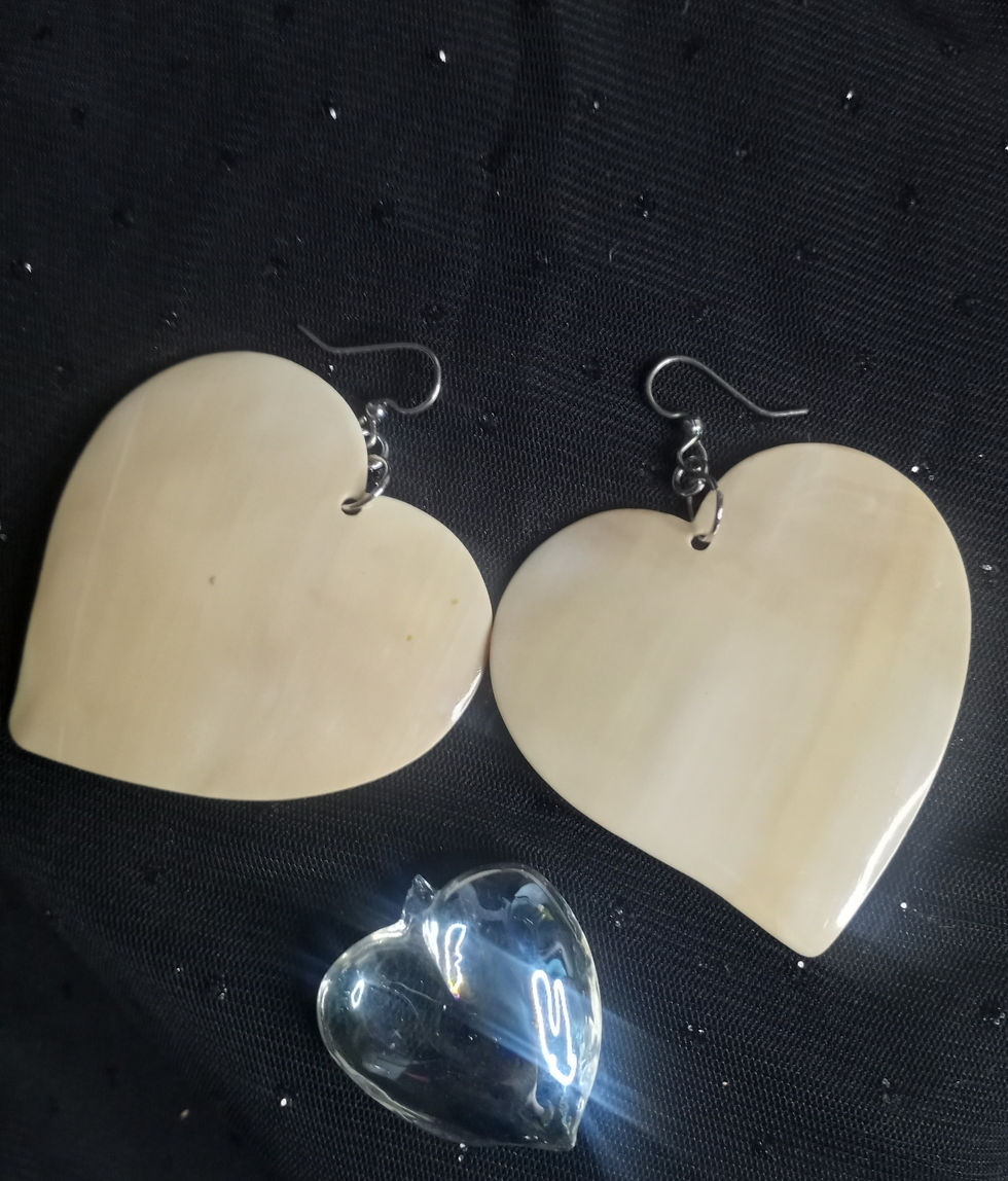 Thumbnail: Heart Shell Earrings