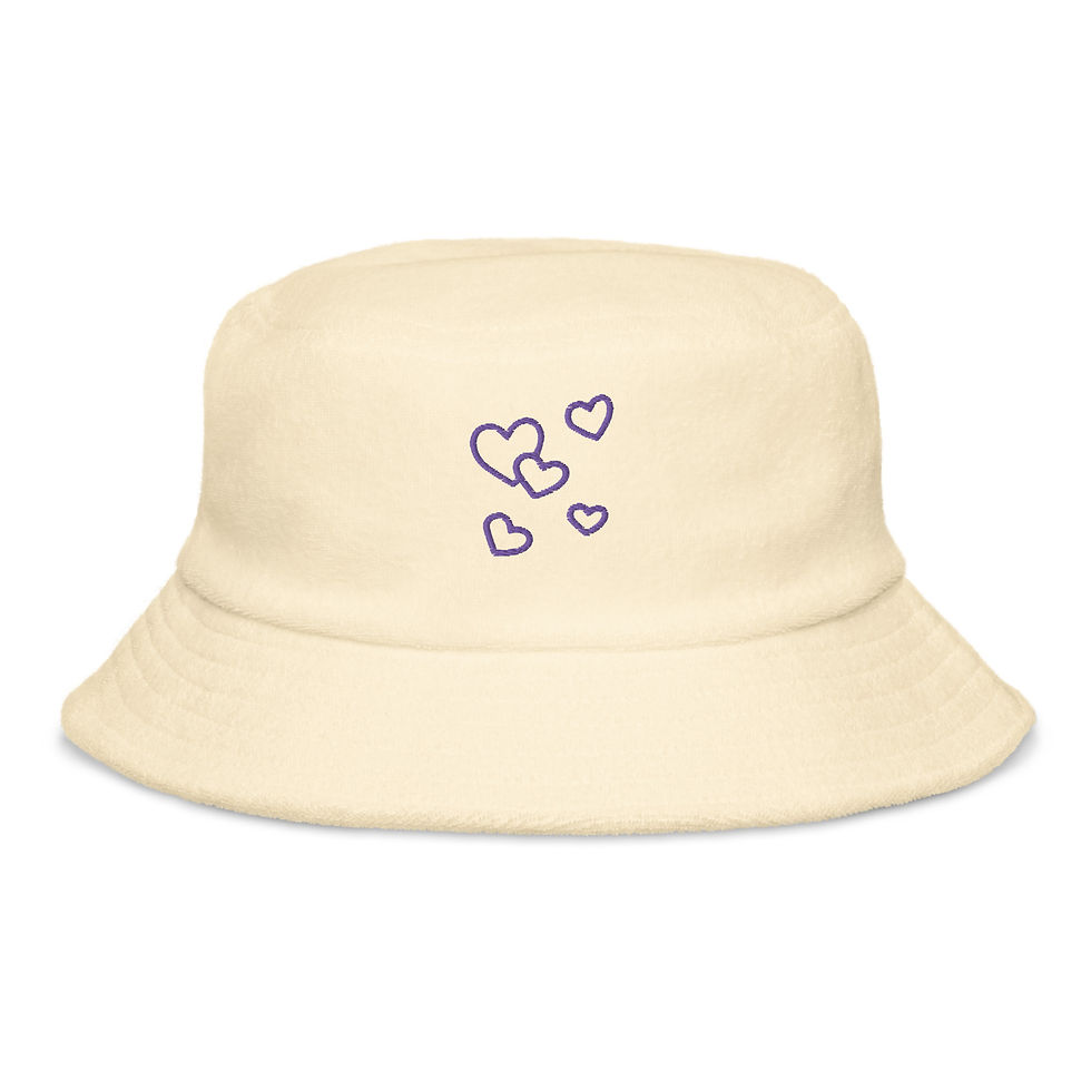 Thumbnail: Love Dream Unstructured terry cloth bucket hat