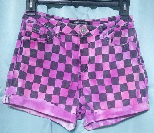Womens 5 Tie Dye Checkered Shorts | Casi's Boutique