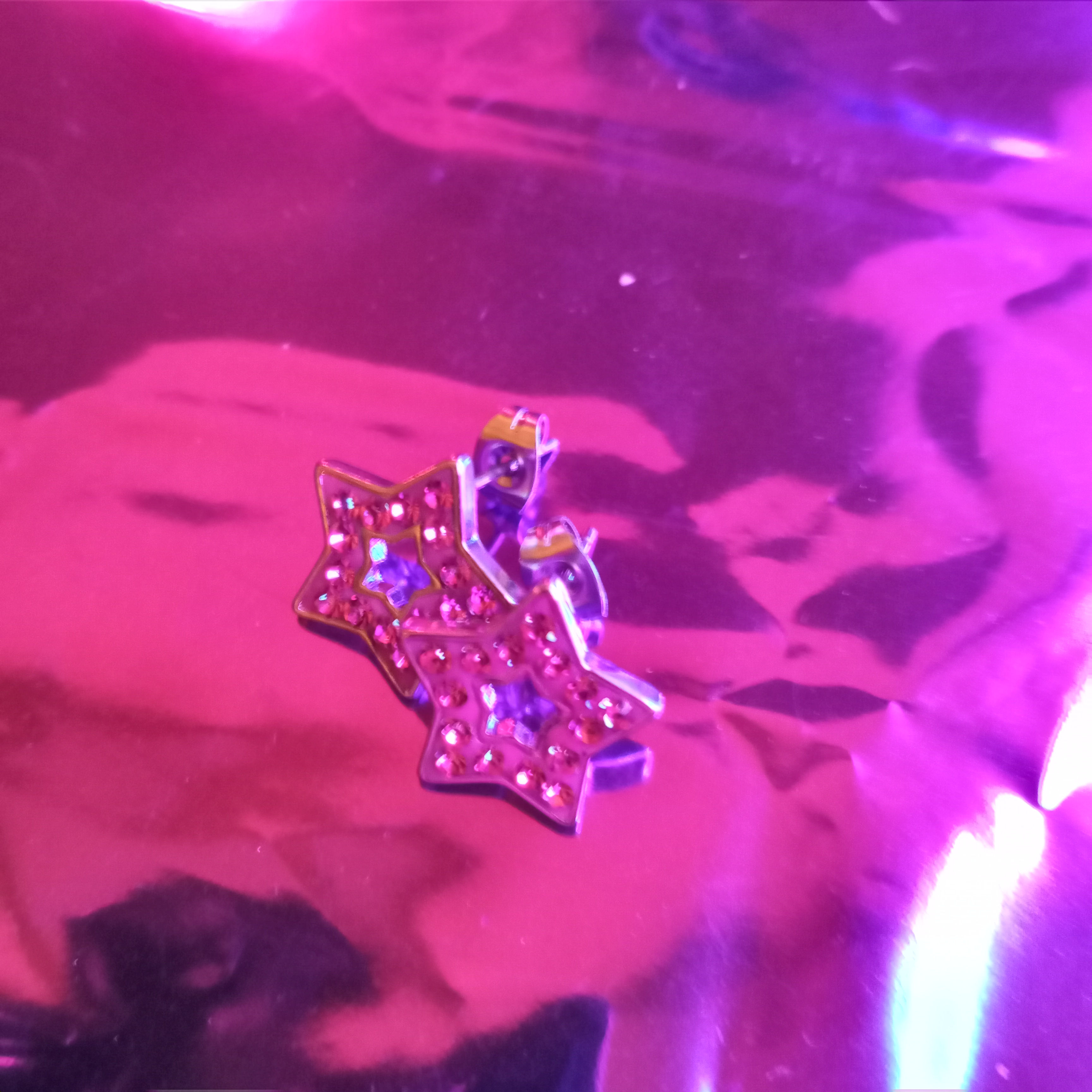 Pink Stars Earrings