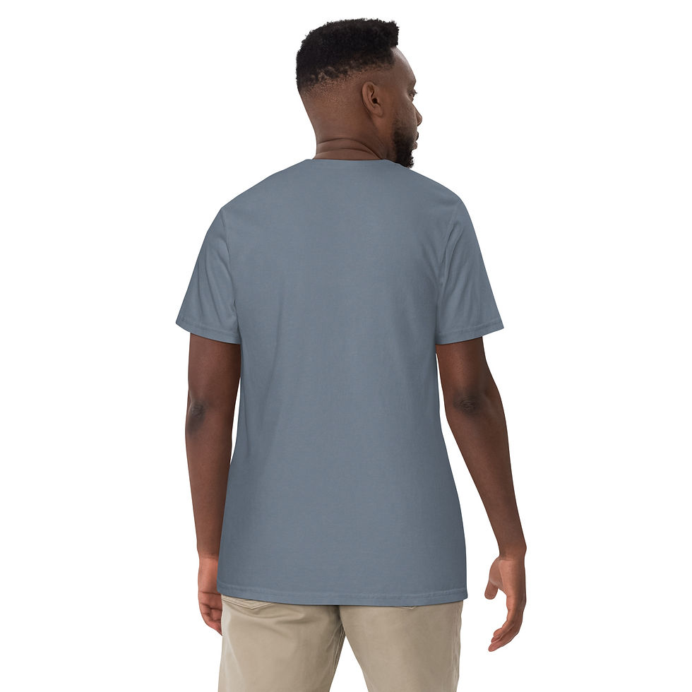 Thumbnail: Man modeling the blank back of a t-shirt