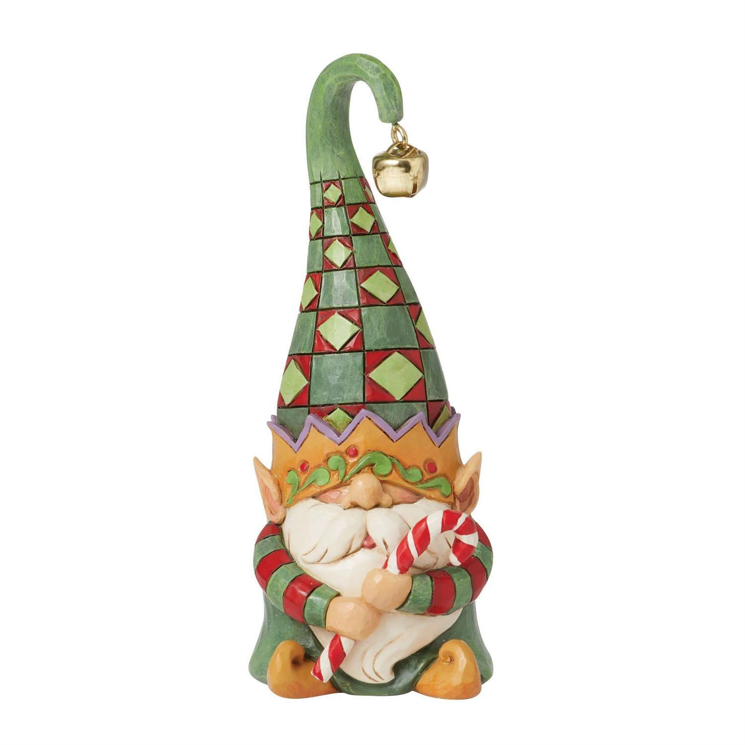 Heartwood Creek 12.5cm/5" Elf Gnome Holding A Candy Cane