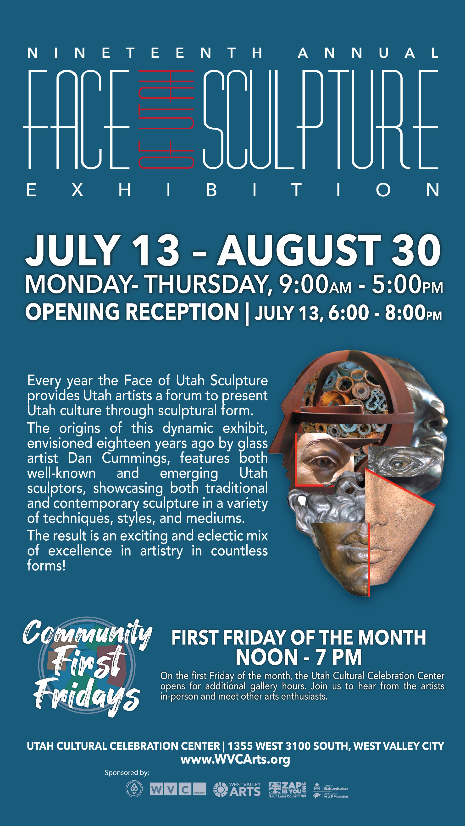 Face of Utah Sculpture exhibition material