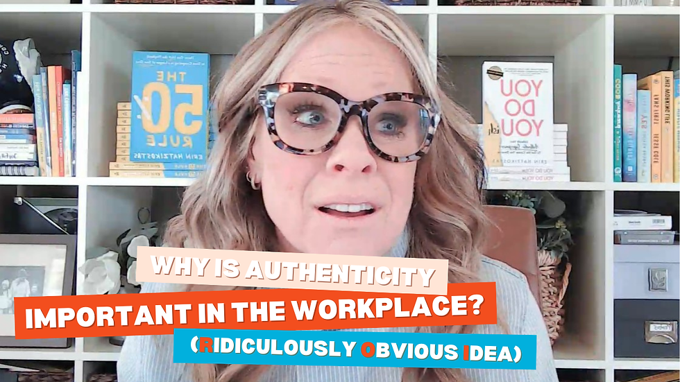 Why is Authenticity Important in the Workplace? by Erin Hatzikostas video thumbnail