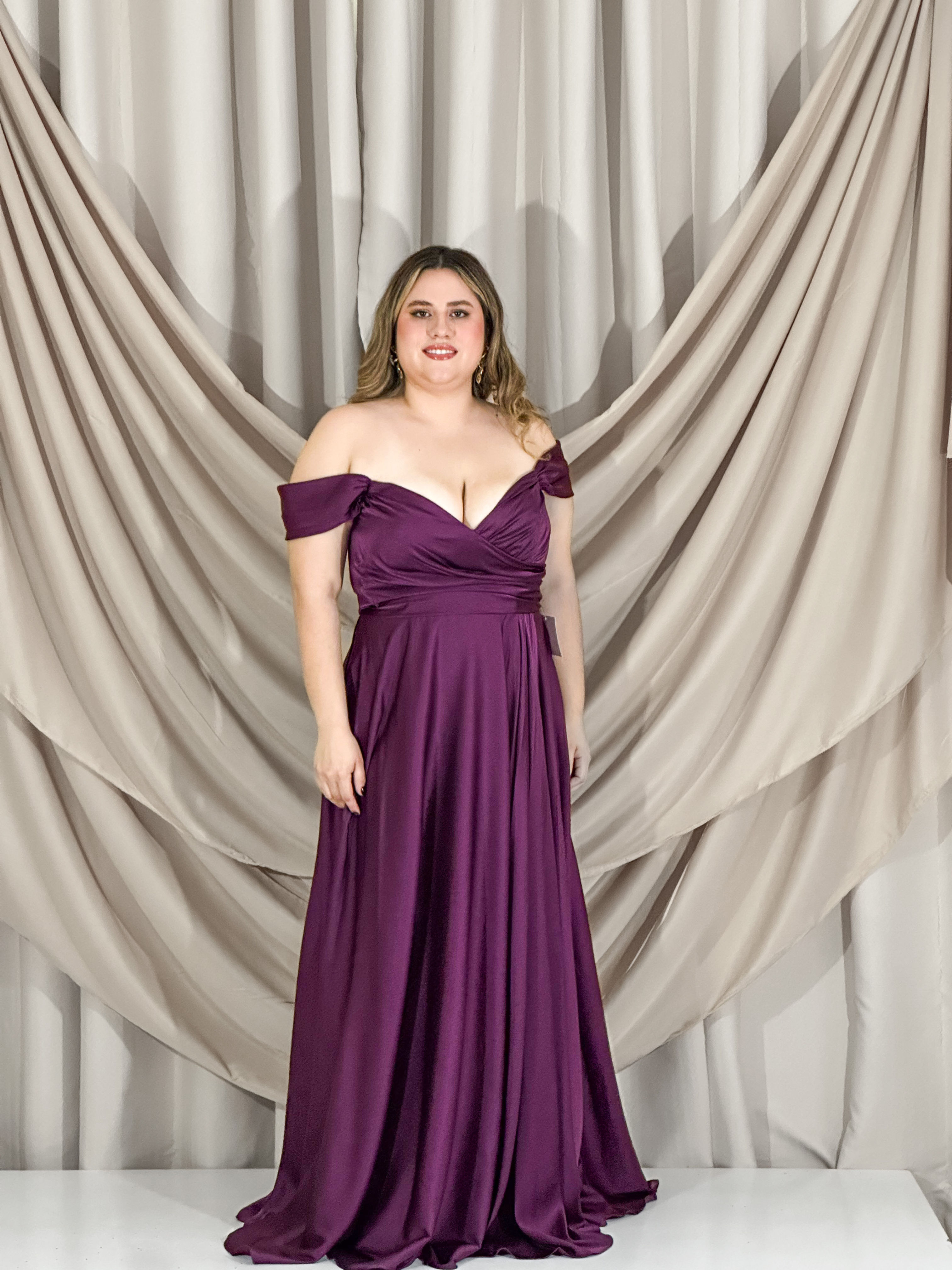 Vestido manga al hombro 7493