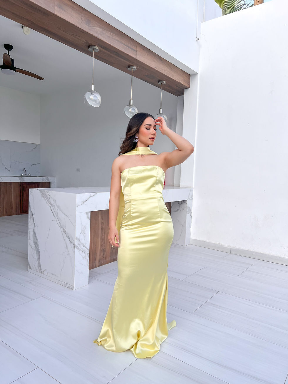 Miniatura: Vestido Elvira con bufanda 