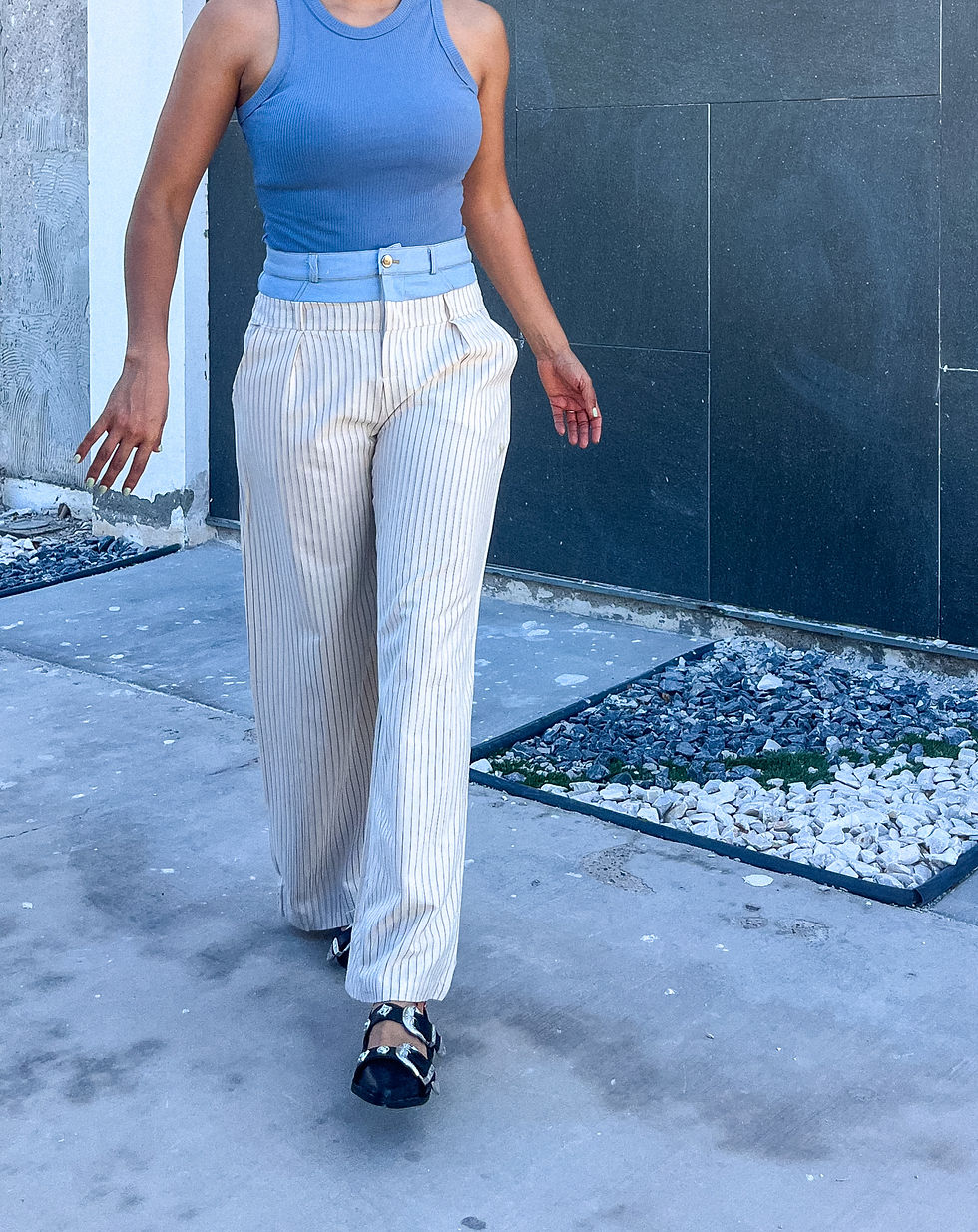 Miniatura: Pantalón denim beige