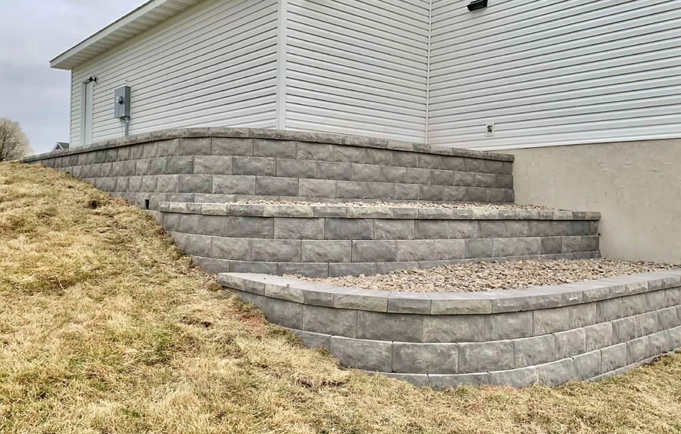 3 tier retaining wall