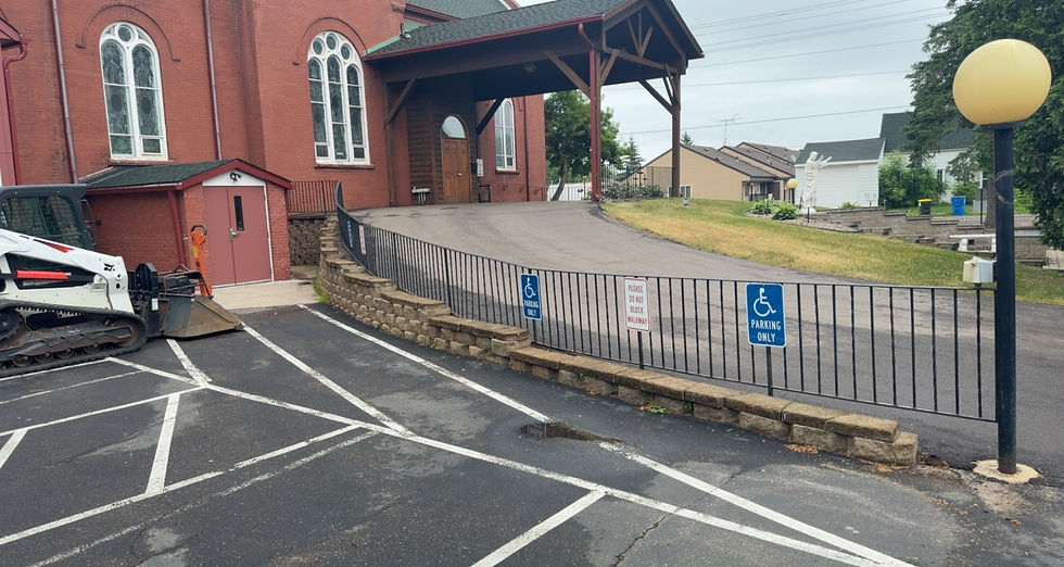 Retaining Wall at Sacred Heart Church Rush City