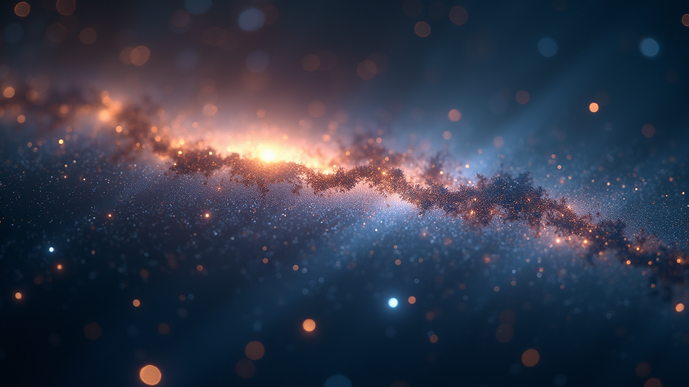 Close-up view of a shimmering starry galaxy