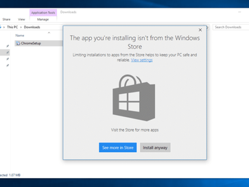 مايكروسوفت تختبر خاصية لمنع تثبيت البرامج في ويندوز 10 من خارج متجرها الرسمي