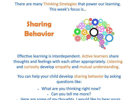 This week's focus: Sharing Behavior
