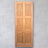 Puerta de madera Cedro 2" 6 Tableros Replanados Ciega. Opciones Puerta y Media/Doble.