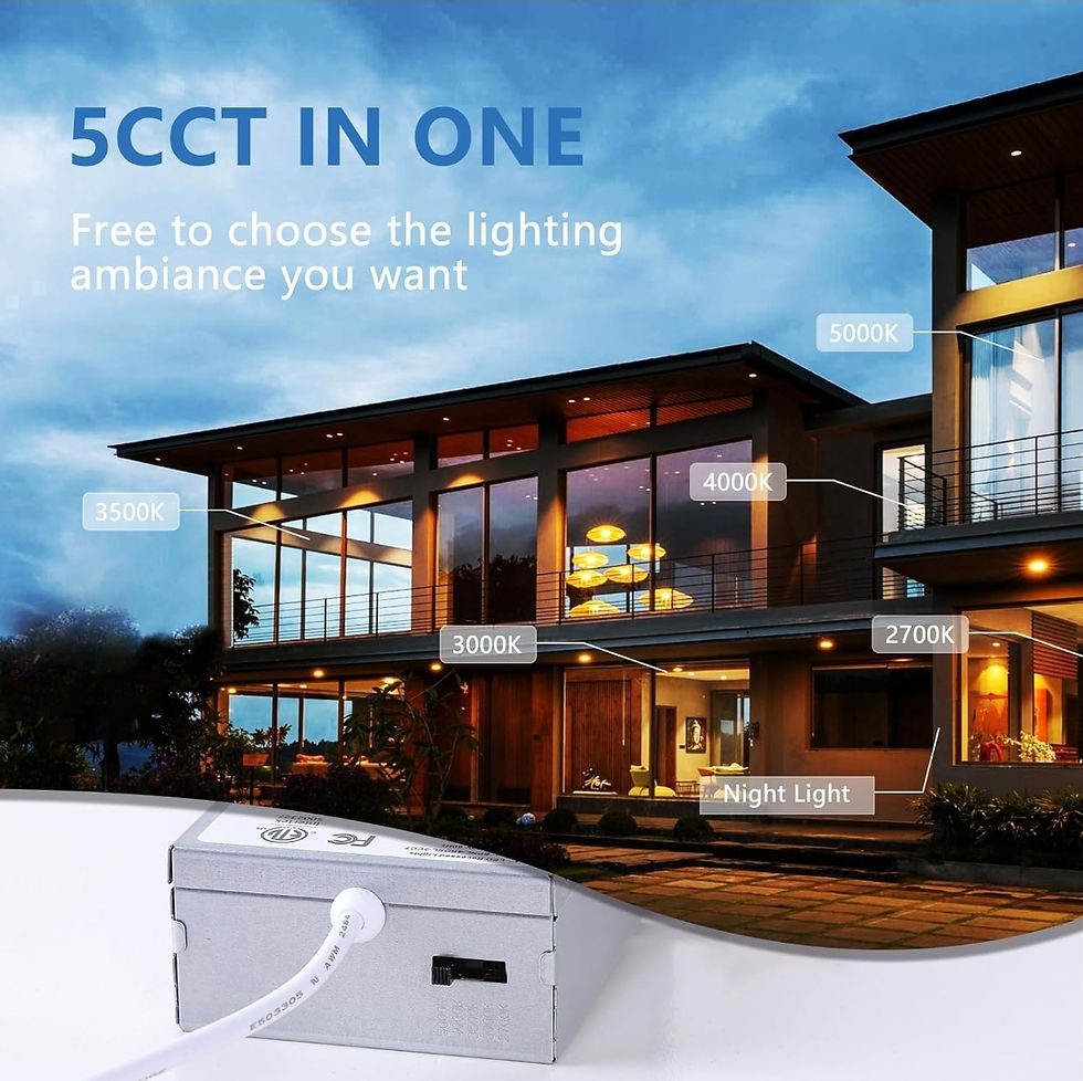 Thumbnail: Pot Lights LED 4 Inch, 6 Pack Recessed Light Black and white, use indoor and o