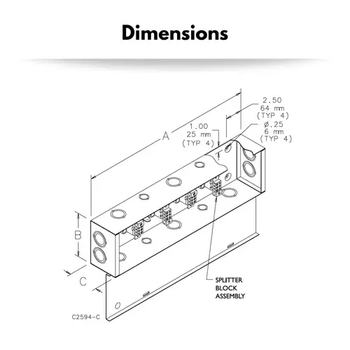 Thumbnail: 24in Solar Splitter Trough Type - Inverter To Battery Connection Organizer | Sol
