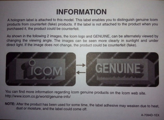 Thumbnail: ICOM IC-V80 *5watts Original Made in Japan