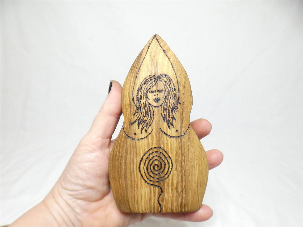 Thumbnail: Wooden Goddess crafted from English Black Locust Wood Altar Decoration