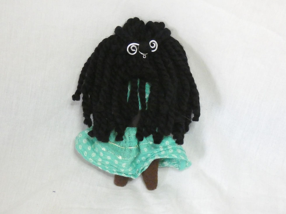 Thumbnail: Witches Poppet Magic Doll for manifesting and healing with Fluorite