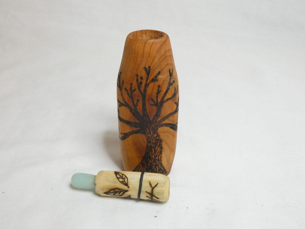 Thumbnail: English Yew Wood Spirit Bottle for Manifestation and Spells
