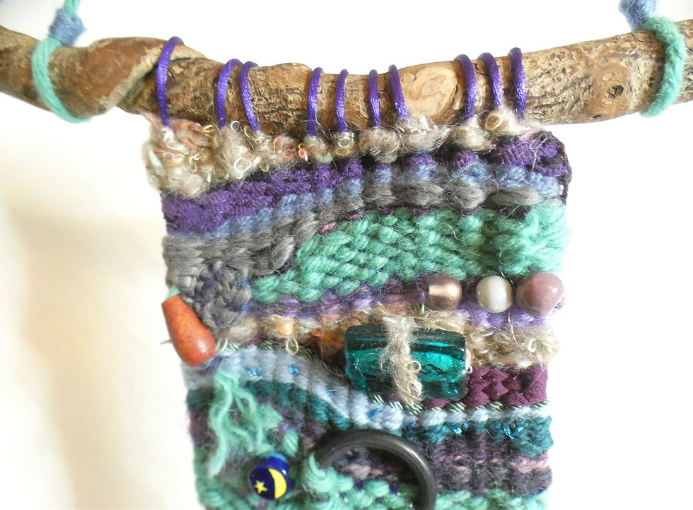 Thumbnail: Hand Woven Altar Decoration Wall Hanging with Meditation Energy and Vibes