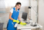 Woman Cleaning Furniture