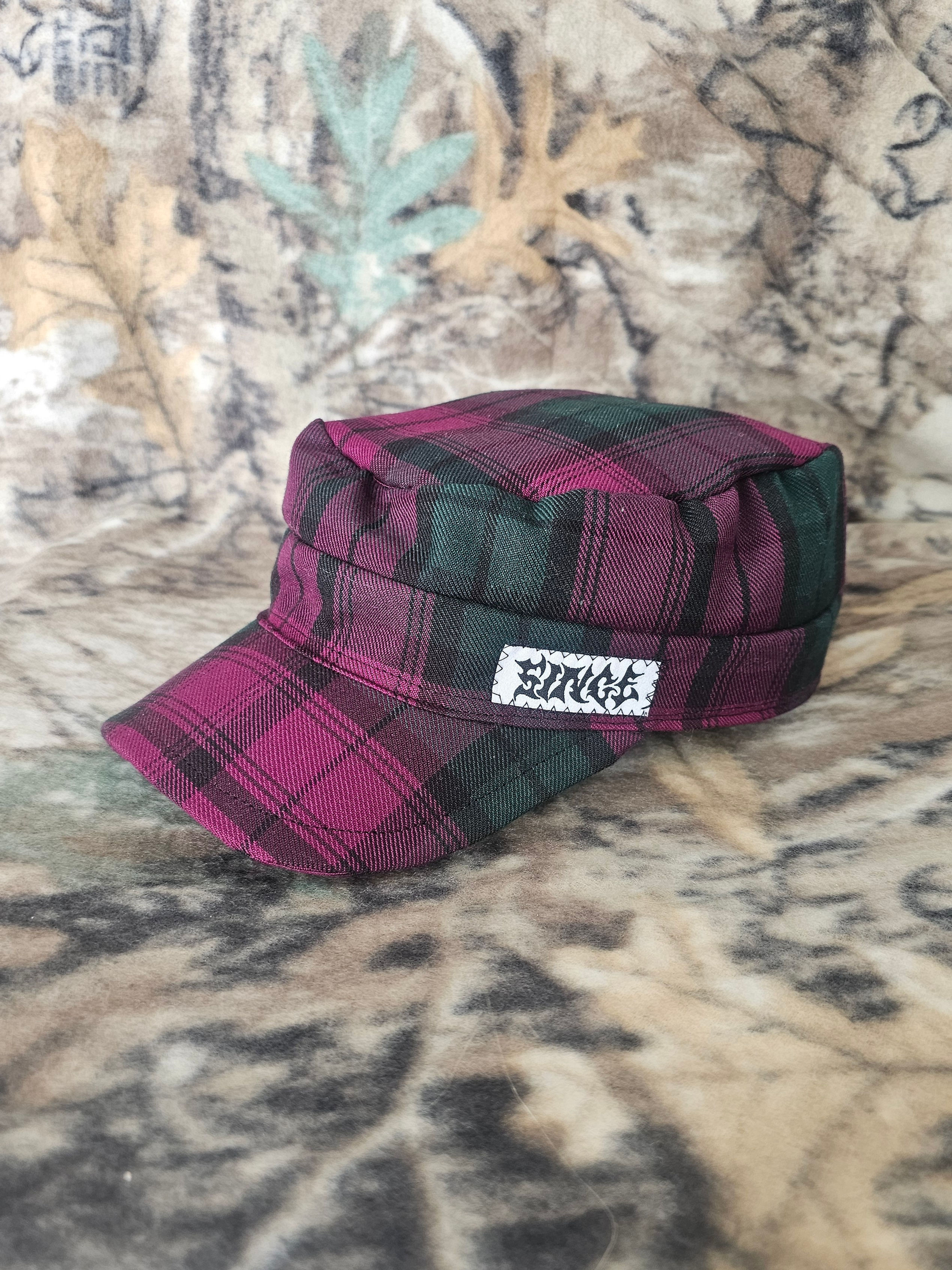 Pink and green cadet cap