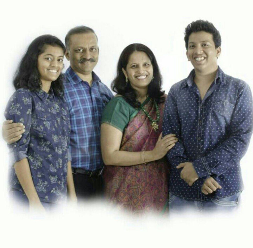 Seema with her husband, Vikram Surana, daughter - Ritika Surana and son - Ayush Surana