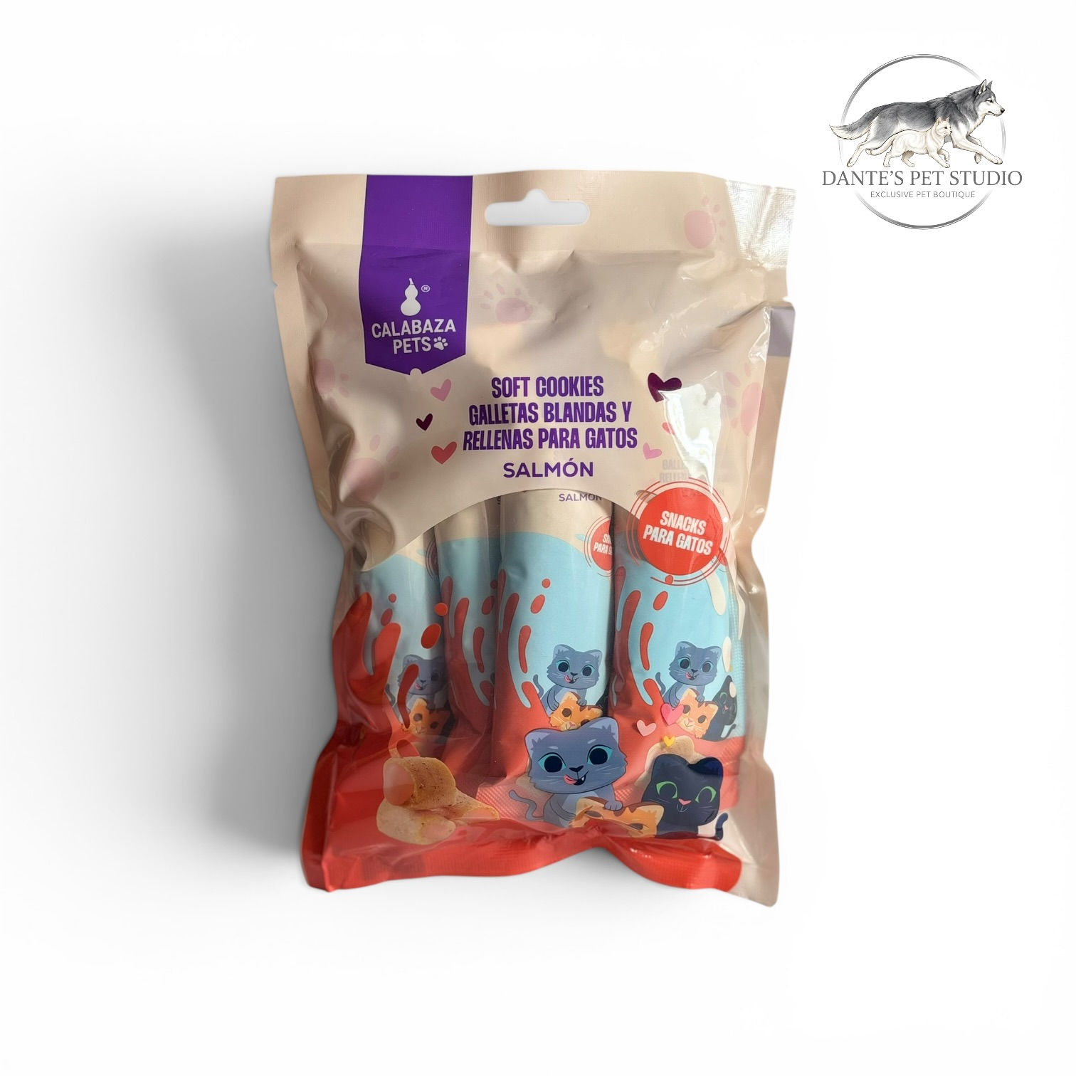 Galletas blandas y rellenas sabor a salmon