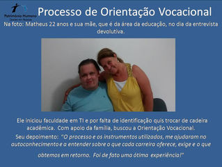 Depoimento sobre Orientação Vocacional