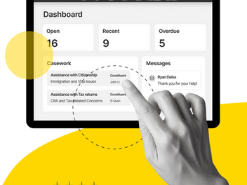 Screenshot of a modern Citizen Request Management System tool by CivicTrack