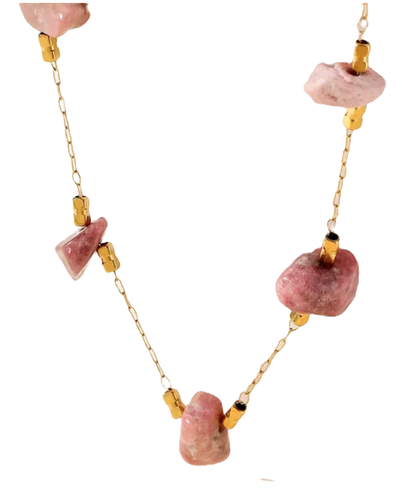 Pink stone chain