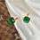 Thumbnail: Green gem earrings