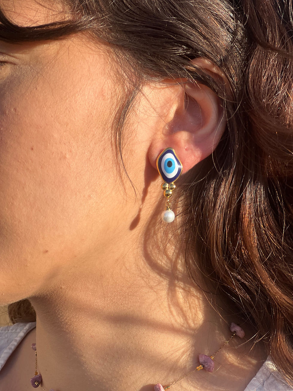 Devil's eye drop earrings