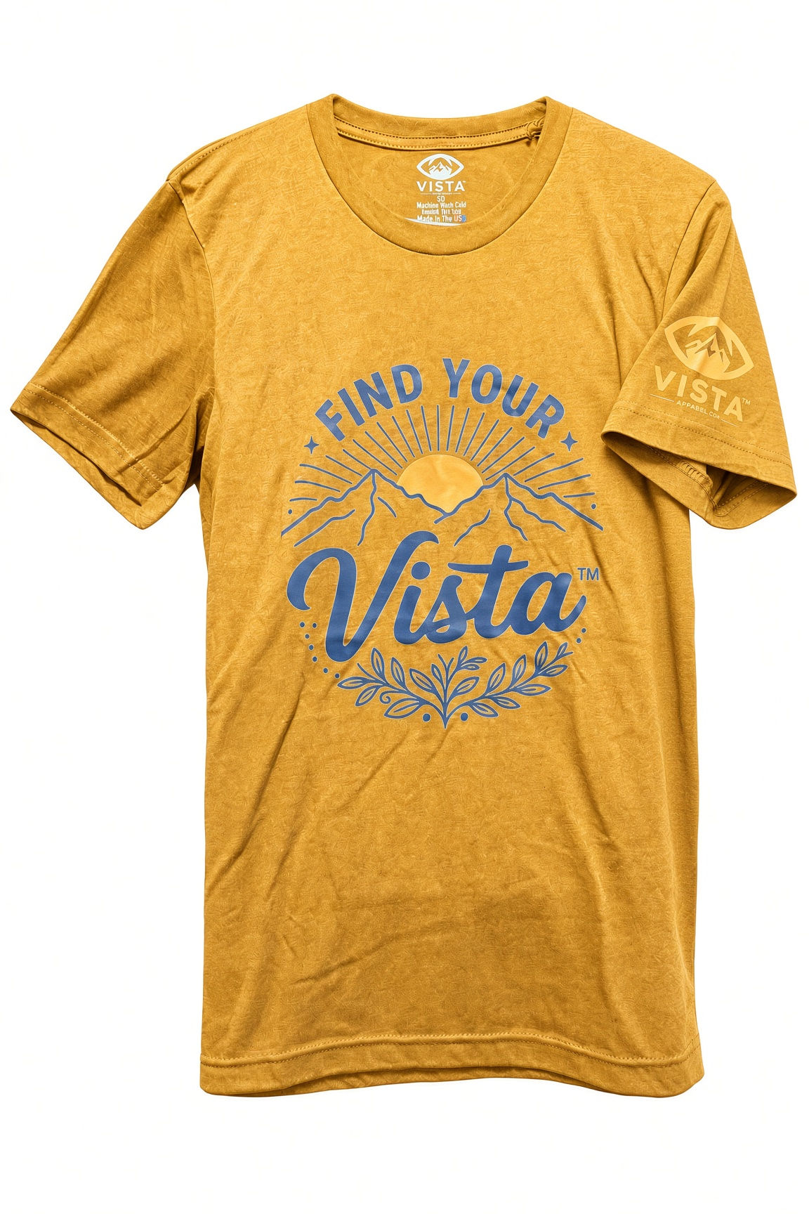 Line Art Mountain Sunrise Tee