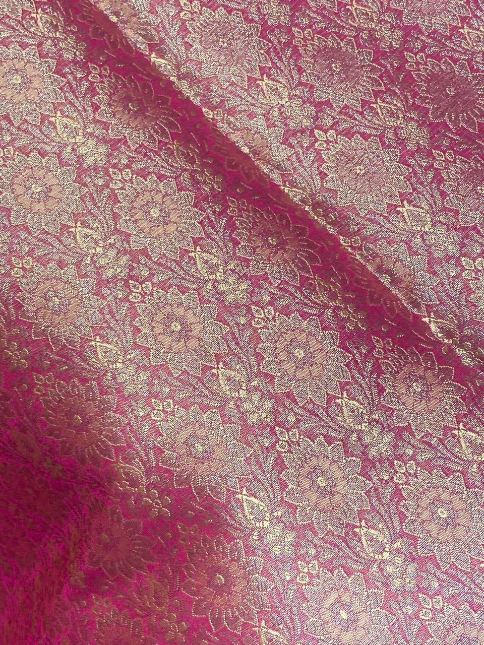 Thumbnail: Zari Brocade Fabric - Assorted colours