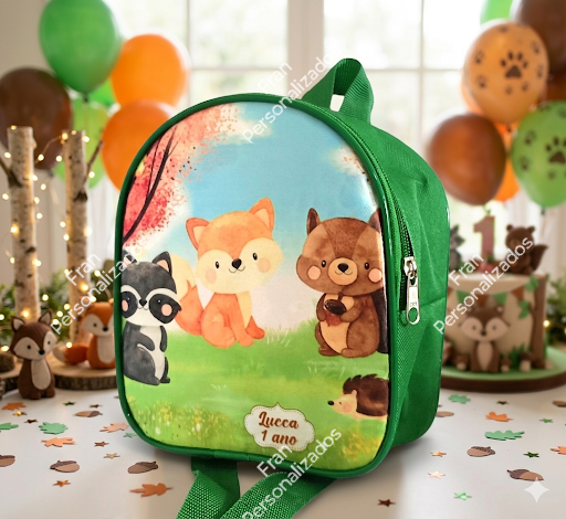 Mochila Personalizada Bosque Pássaros