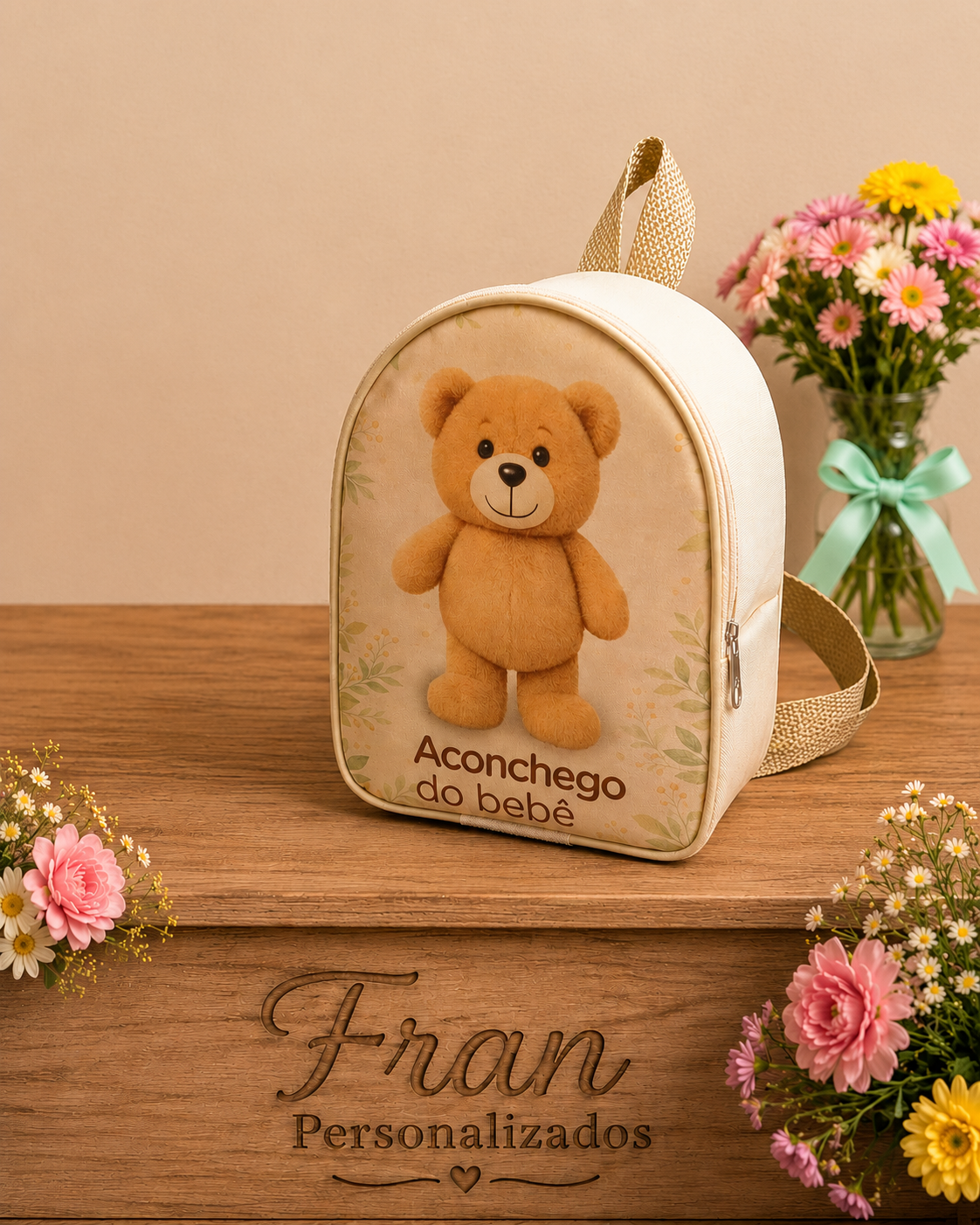 Mochila Personalizada Aconchego bebe 1800u