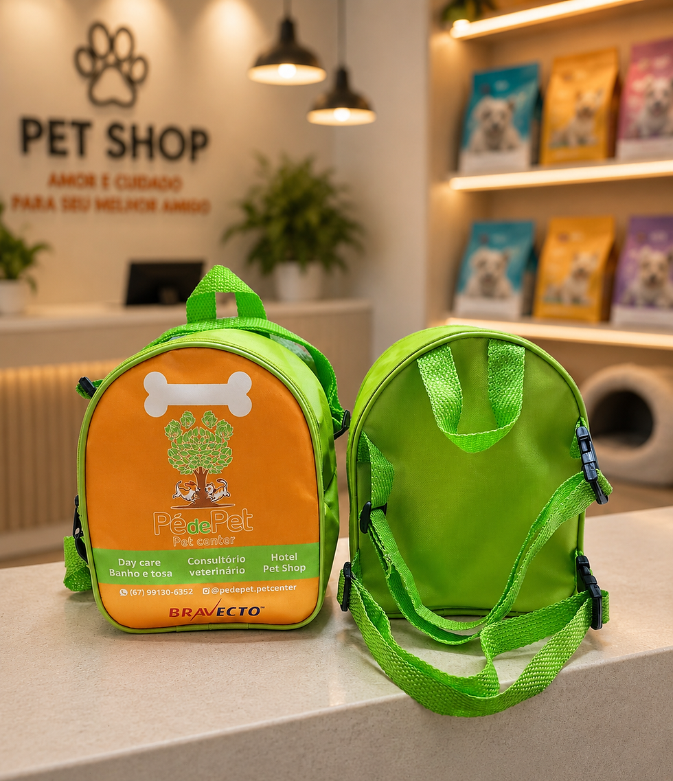 Miniatura:  Mochila Personalizada Pet Shop Alça Peitoral bolso frontal 