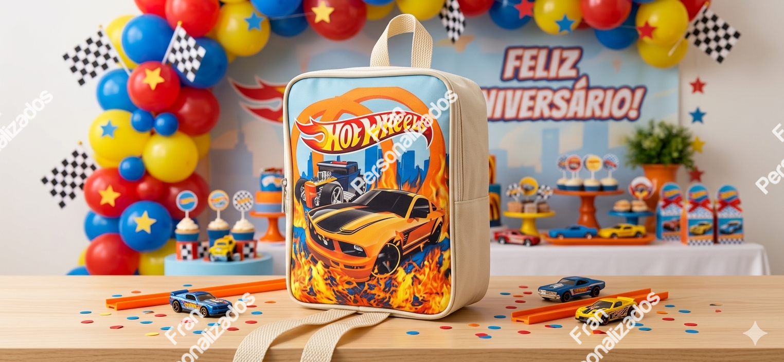 Mochila Personalizada Hot Wheels