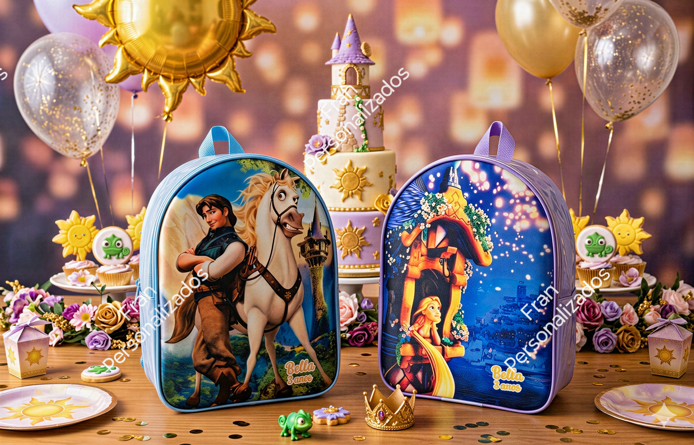 Mochila Personalizada Enrolados Rapunzel Nominal