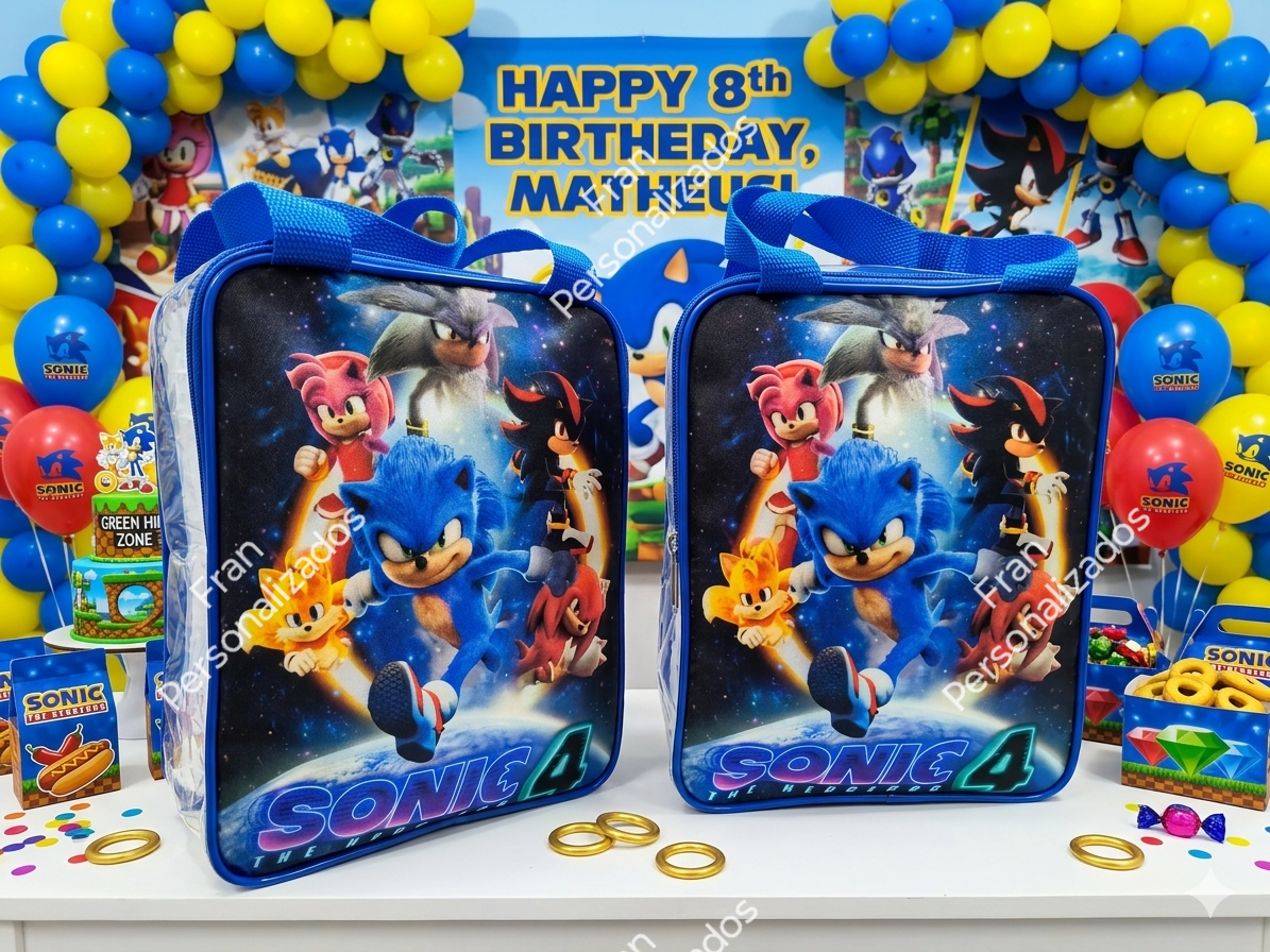 Maleta Personalizada Sonic e Sua Turma
