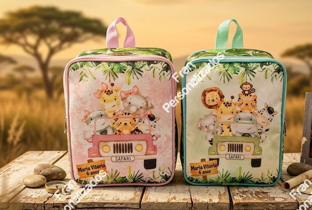 Mochila Personalizada Jipe Safari Lateral Desenhada