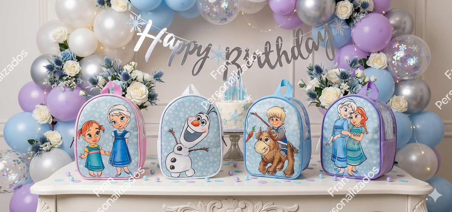 Mochila Personalizada Frozen Aventura Congelante