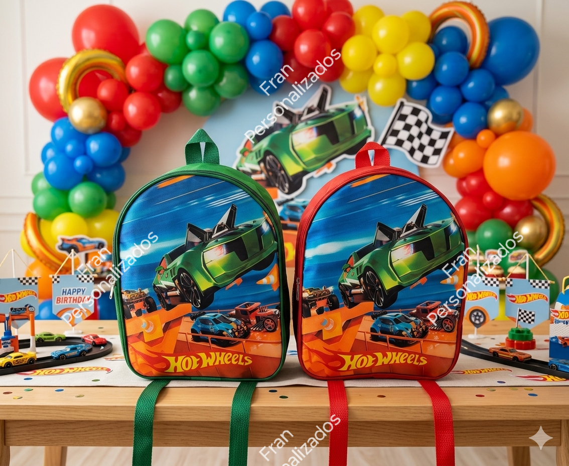 Mochila Personalizada Hot Wheels