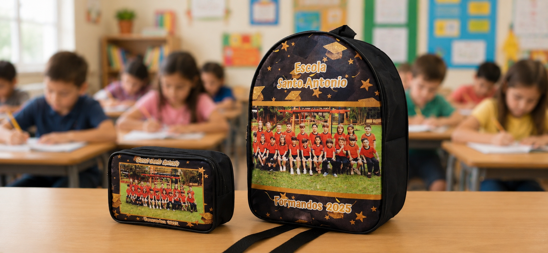 Mochila com Estojo Personalizada Formandos