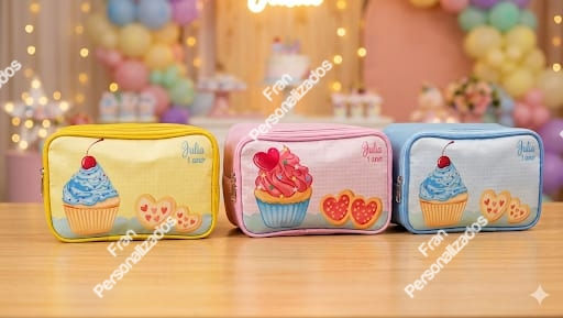 Estojo Personalizado Doces e Cup Cake
