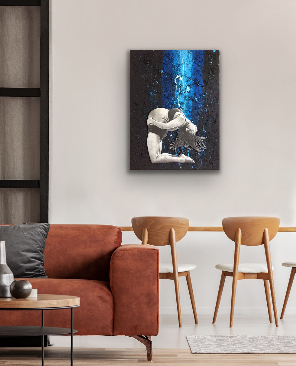 Thumbnail: Hand Drawn Energetic Yoga Portrait (Various Sizes Available)
