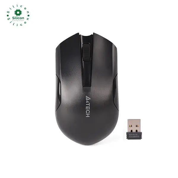 A4Tech G3-200NS Wireless Mouse - Silent Clicks, 1200 DPI-Black