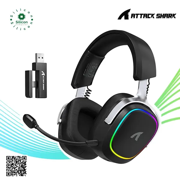 ATTACK SHARK G800 Wireless Gaming Headset Black